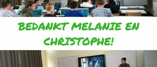 Bedanking Melanie en Christophe