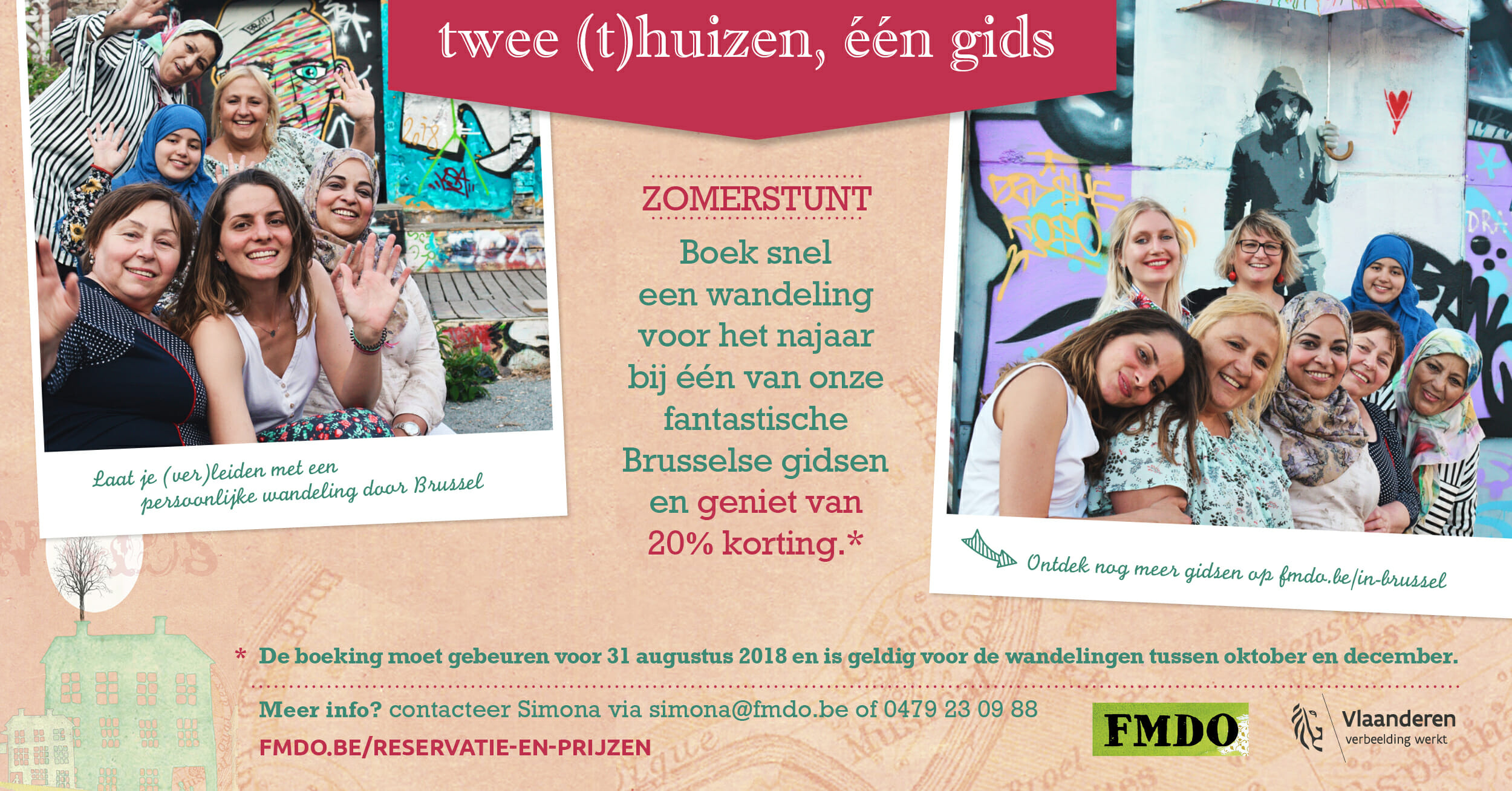 Niet te missen zomerstunt ‘Twee (t)huizen, één gids Brussel’