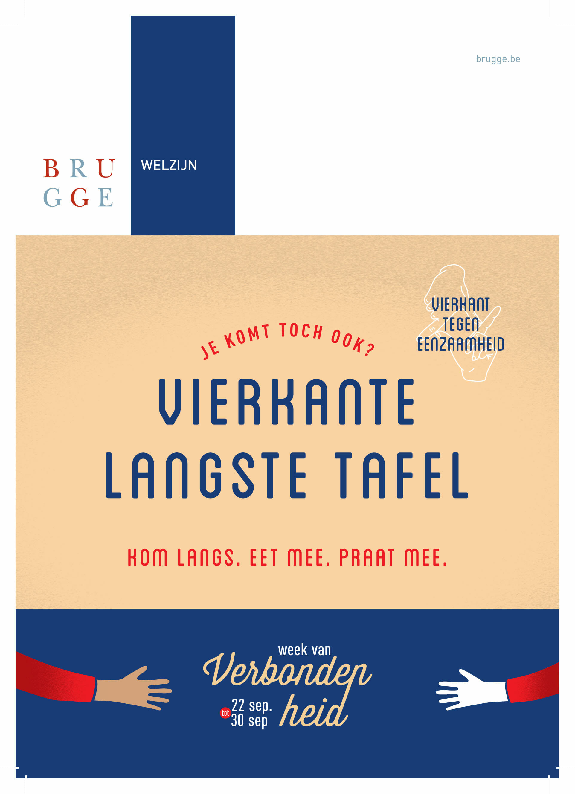 Schuif mee aan De Langste Tafel in Brugge op donderdag 27 september!