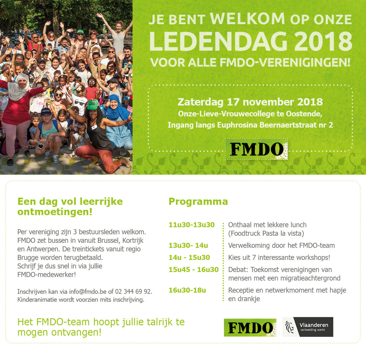 Schrijf je nu in voor onze ledendag!